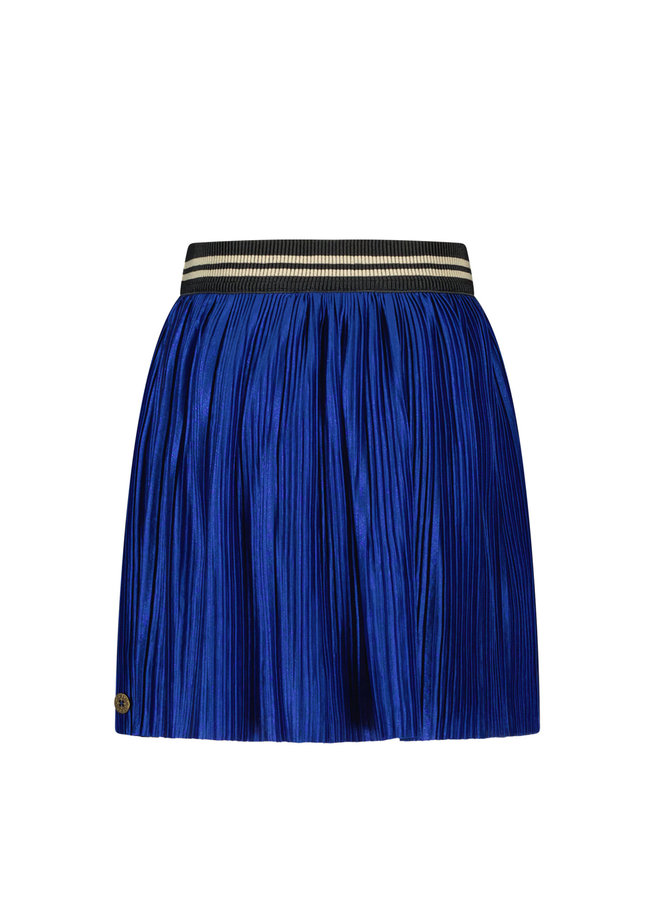 Like Flo - Metallic Plisse Skirt - Cobalt