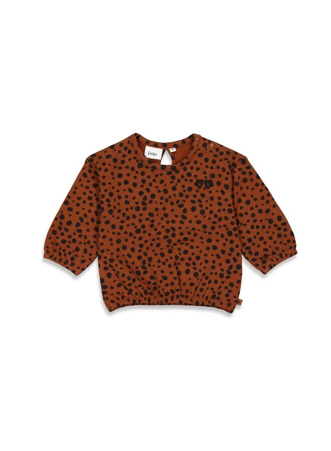 Feetje - Sweater AOP Bruin - Wild