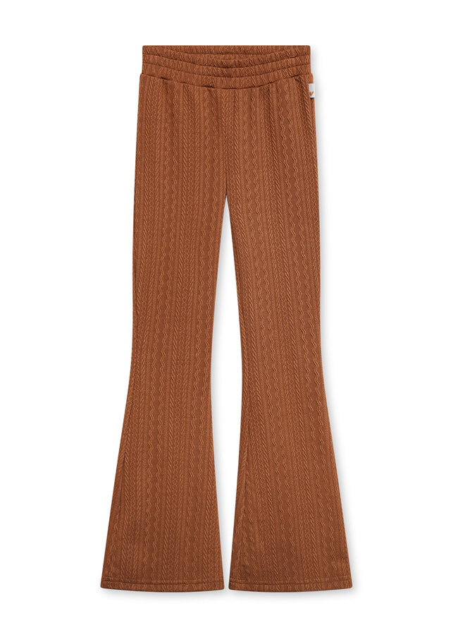 Moodstreet - Knitted Flare Pant - Camel