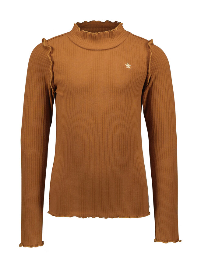 Like Flo - Solid Rib Rollneck - Chestnut