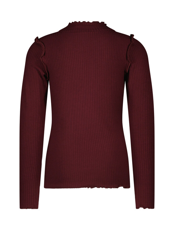 Like Flo - Solid Rib Rollneck - Aubergine