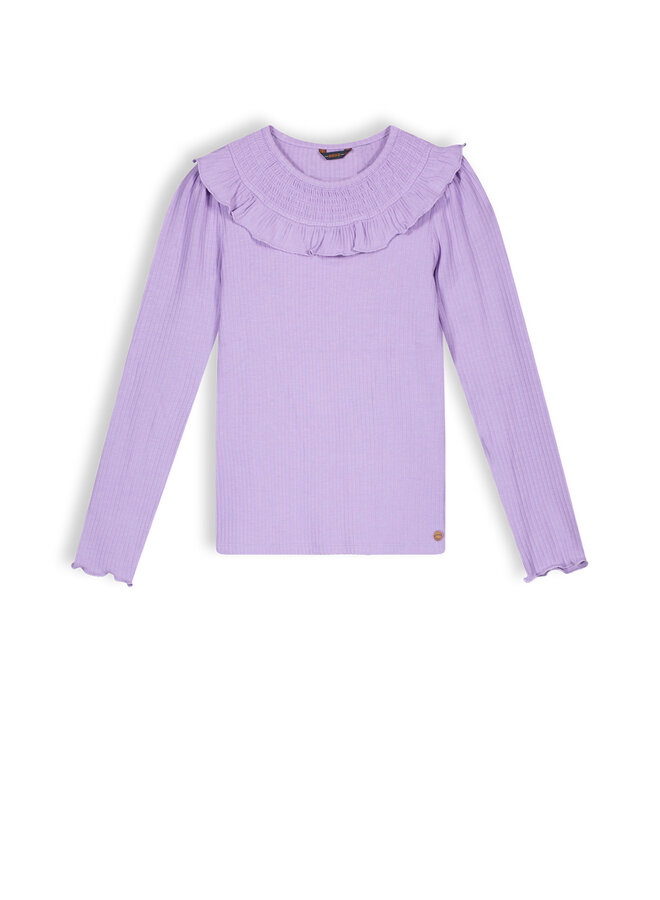 NoNo - Rib Jersey Shirt Kris - Galaxy Lilac