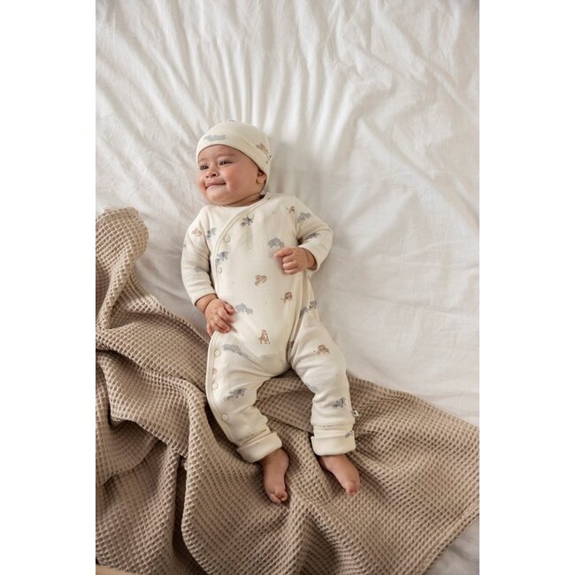 Feetje - Geschenkset Boxpak + Muts AOP Savanne Dieren - Offwhite