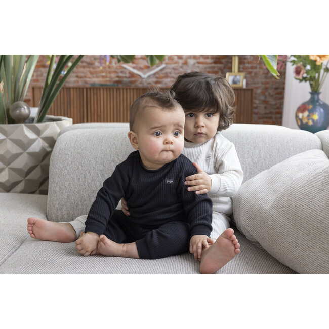 Feetje - Baby Pyjama Wafel - Fancy Black - Family Edition
