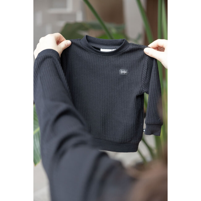 Feetje - Baby Pyjama Wafel - Fancy Black - Family Edition