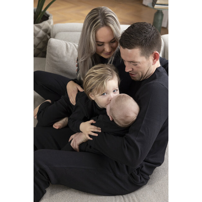 Feetje - Baby Pyjama Wafel - Fancy Black - Family Edition