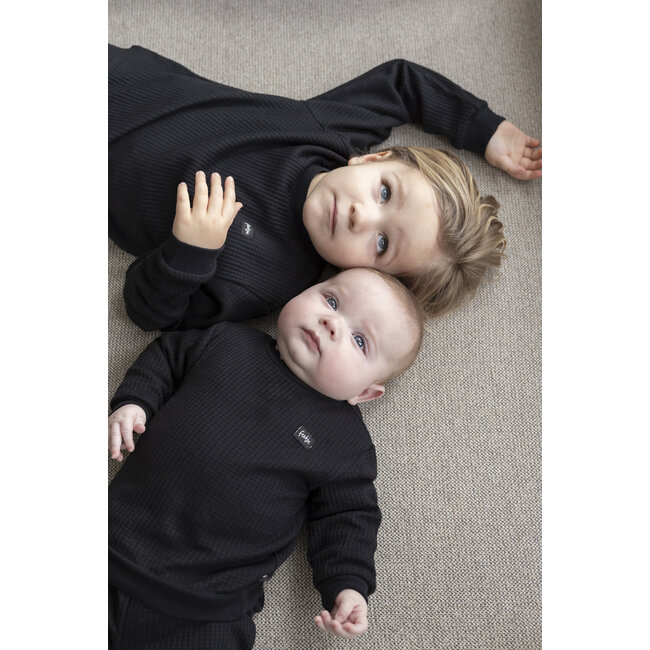 Feetje - Baby Pyjama Wafel - Fancy Black - Family Edition