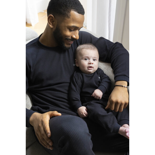 Feetje - Baby Pyjama Wafel - Fancy Black - Family Edition