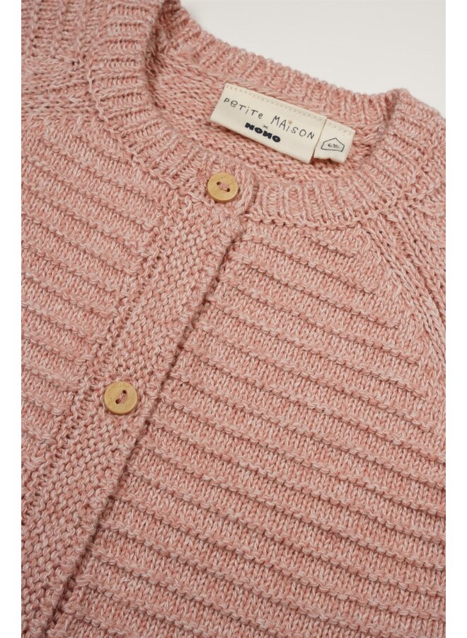 Petite Maison - Knitted Button Up Cardigan - Old Pink