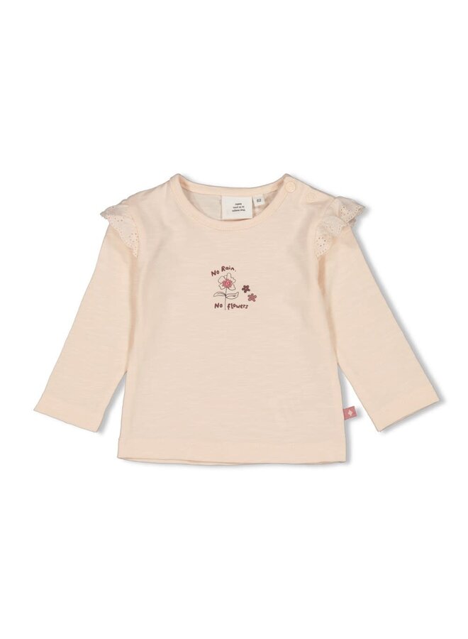 Feetje - Longsleeve Ruches Offwhite - Wild Flowers