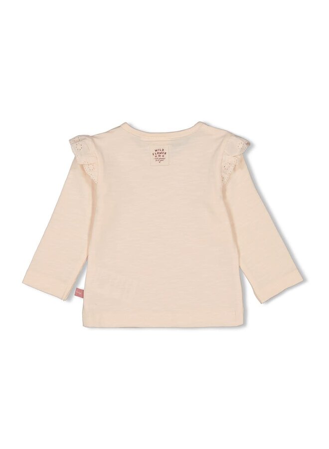 Feetje - Longsleeve Ruches Offwhite - Wild Flowers