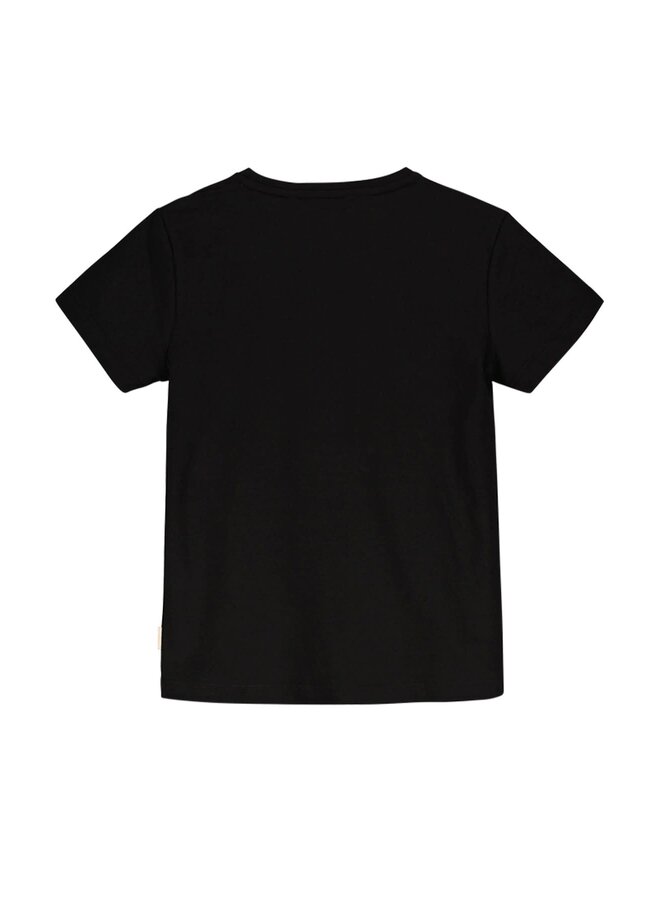 Moodstreet - T-Shirt Chest Print - Black