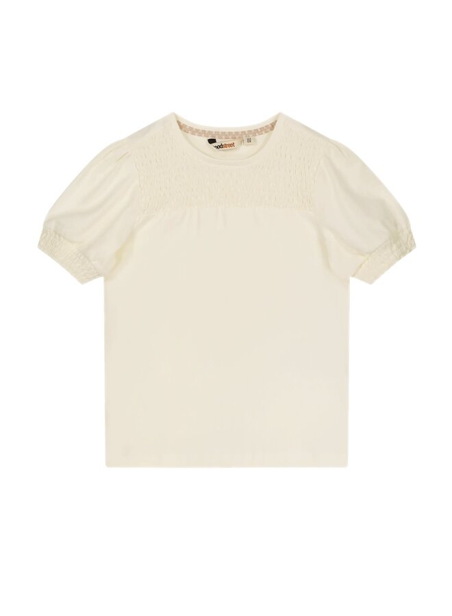 Moodstreet - T-Shirt Smock Sleeve - Warm White