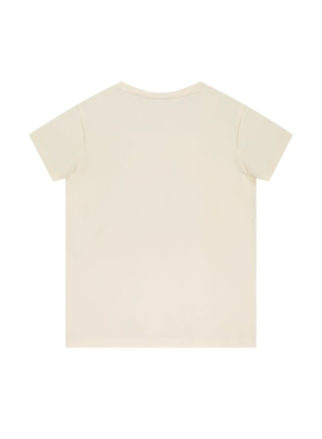 Moodstreet - T-Shirt Chest Print - Warm White