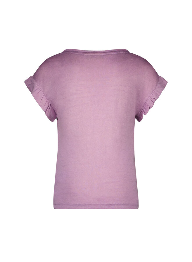 Like Flo - Metallic Slub Jersey Tee - Lilac