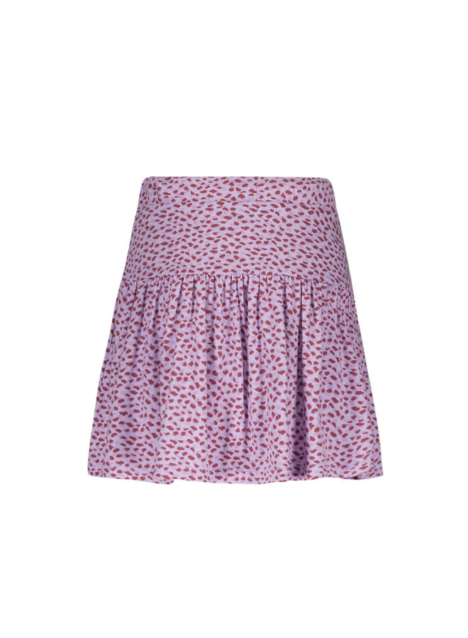 Like Flo - Viscose Crepe Skirt - Lilac Dot