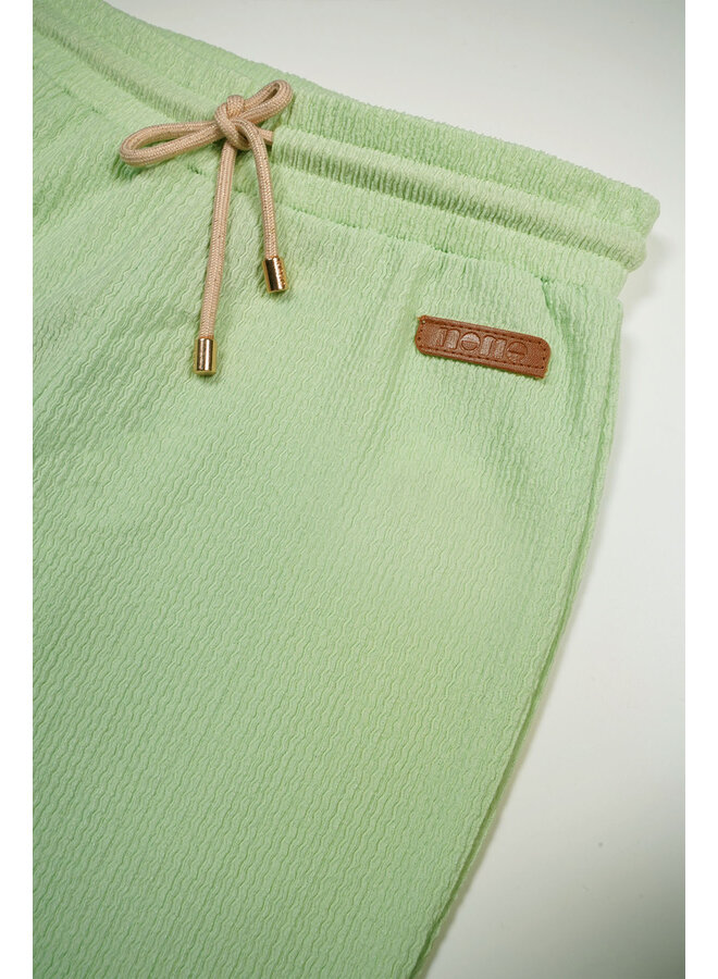 NoNo - Flared Fancy Jersey Pants Sady - Spring Meadow Green