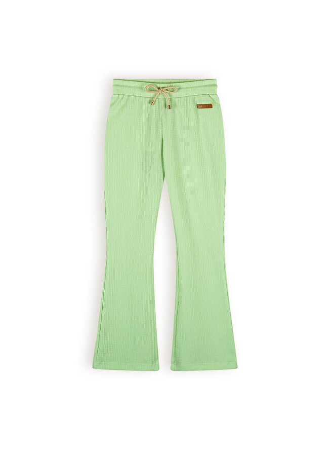 NoNo - Flared Fancy Jersey Pants Sady - Spring Meadow Green