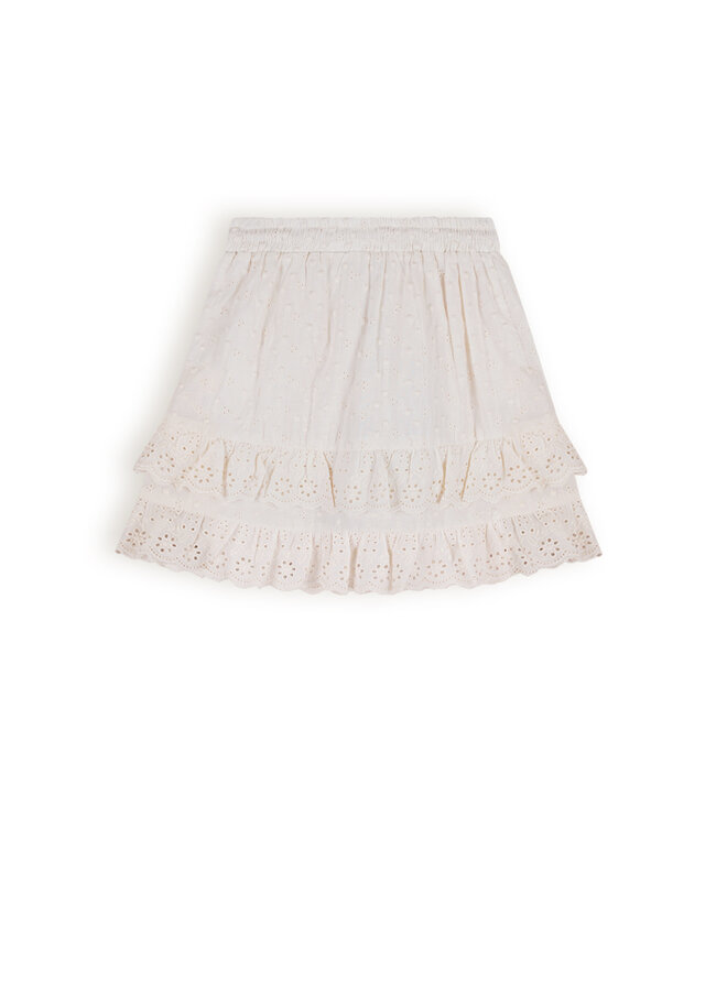 NoNo - Embroidered Skirt Niu - Pearled Ivory