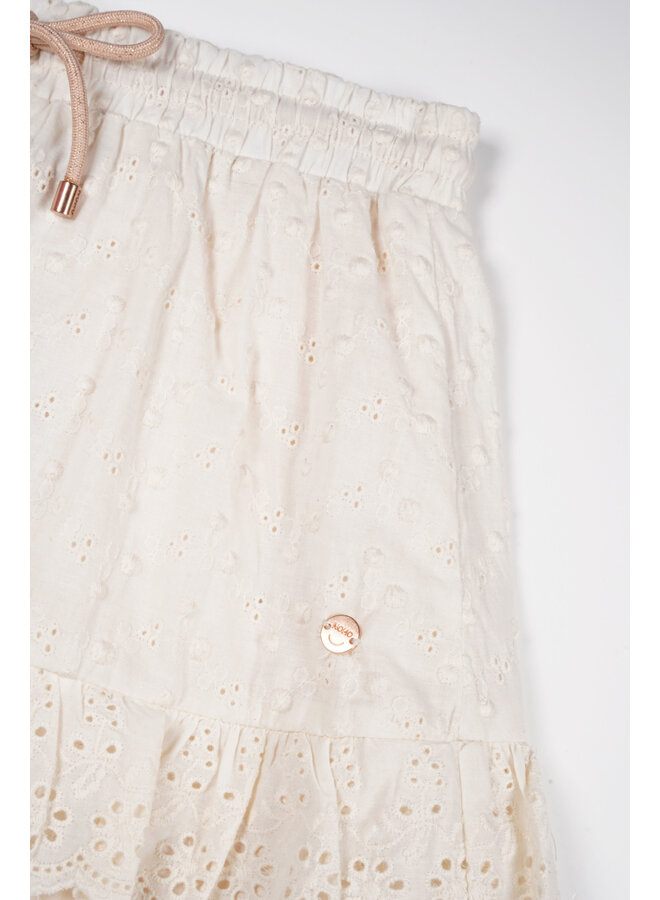 NoNo - Embroidered Skirt Niu - Pearled Ivory