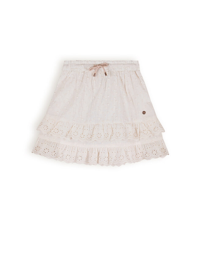 NoNo - Embroidered Skirt Niu - Pearled Ivory