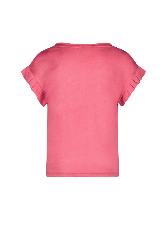 Like Flo - Metallic Slub Jersey Tee - Pink