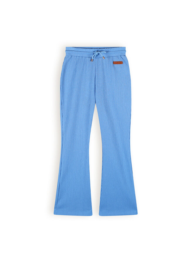 NoNo - Flared Fancy Jersey Pants Sady - Parisian Blue