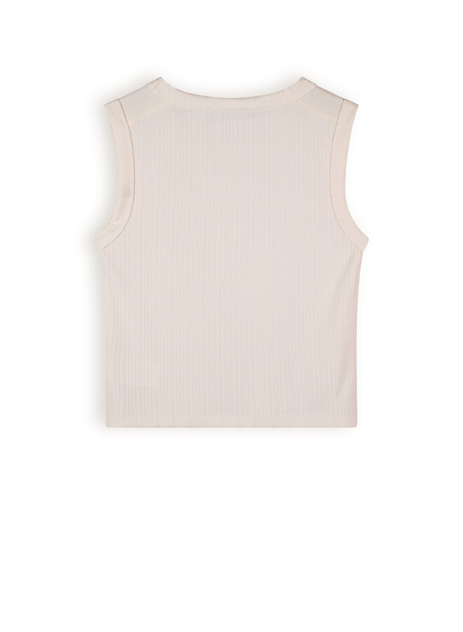 NoBell' - Pointelle Rib Singlet Kit - Pearled Ivory