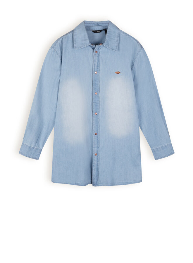 NoBell' - Light Weight Denim Oversized Blouse Timmy - Denim Sea