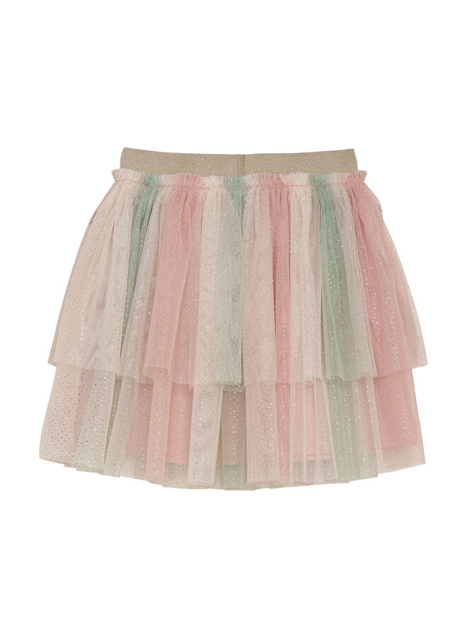 Minymo - Skirt w. Glitter - Peach Beige