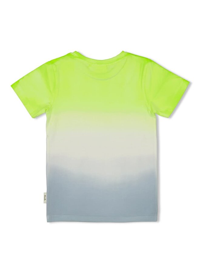 Sturdy - T-shirt Lime/Lichtblauw - Gone Surfing