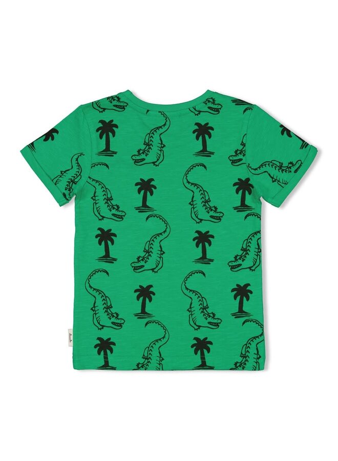 Sturdy - T-shirt AOP Groen - Gone Surfing