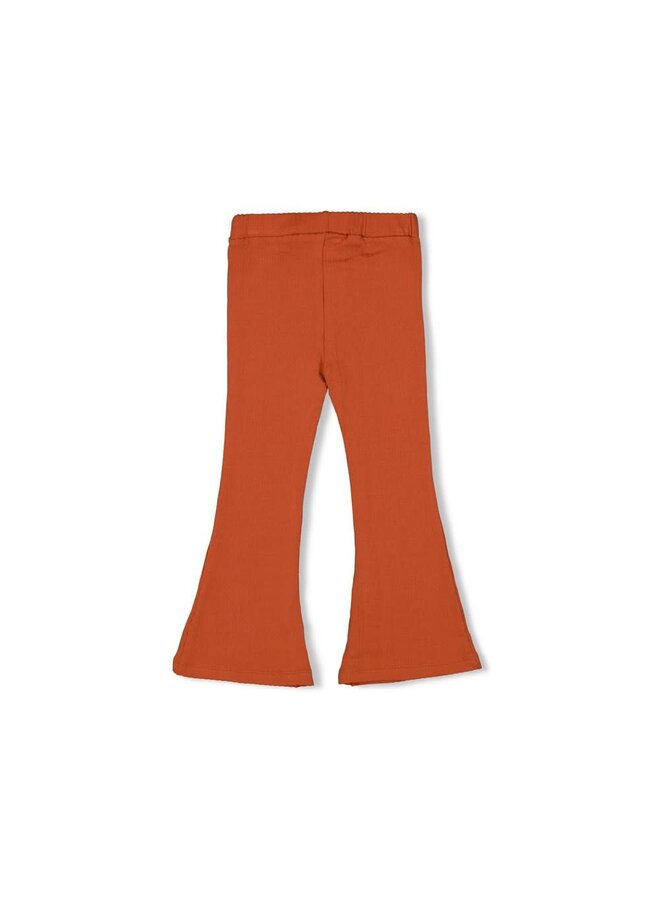 Jubel - Flared Broek Rib Terracotta - Sunny Side Up