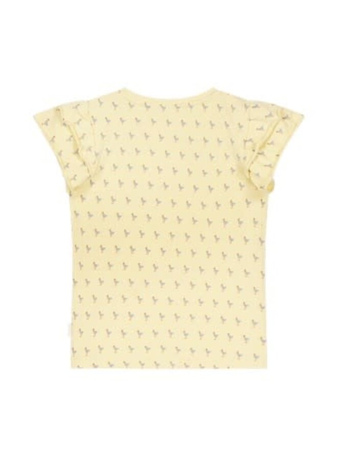 Moodstreet - T-Shirt Smock AOP Bird - Banana