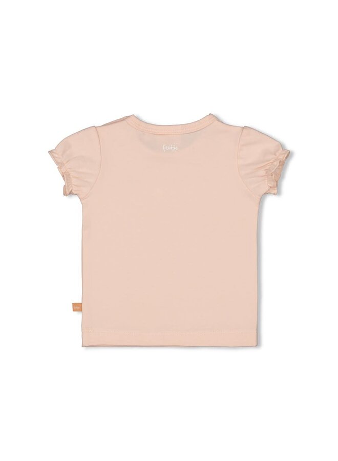 Feetje - T-shirt Roze - Bloom With Love