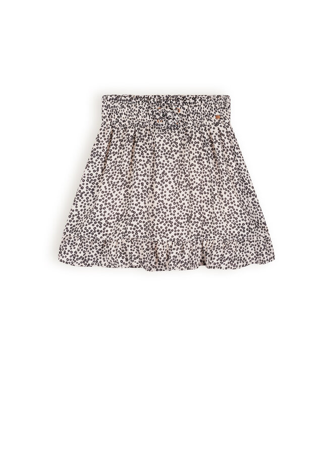 NoBell' - Mini Flower Short Skirt Ninez - Pearled Ivory