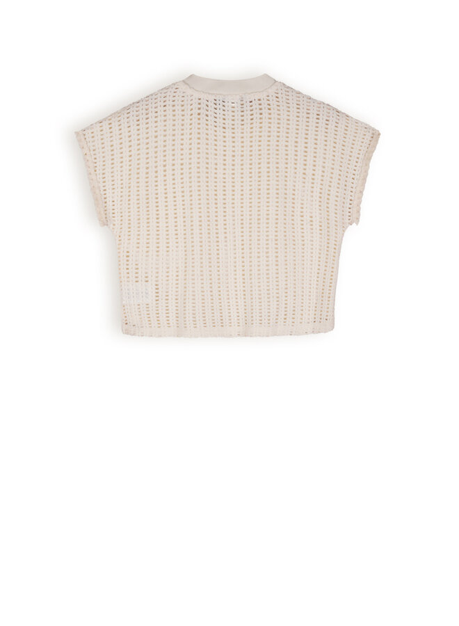 NoBell' - Crochet Knit Top Kawai - Pearled Ivory