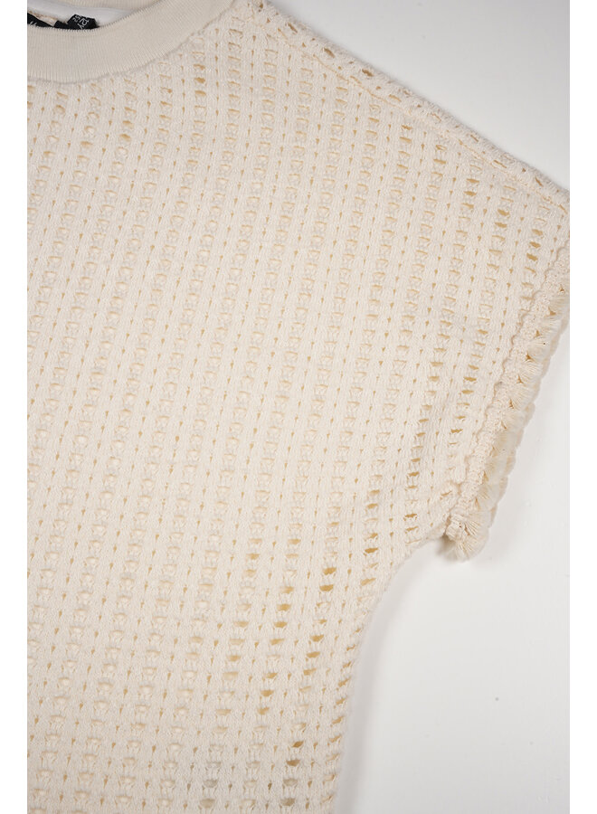 NoBell' - Crochet Knit Top Kawai - Pearled Ivory