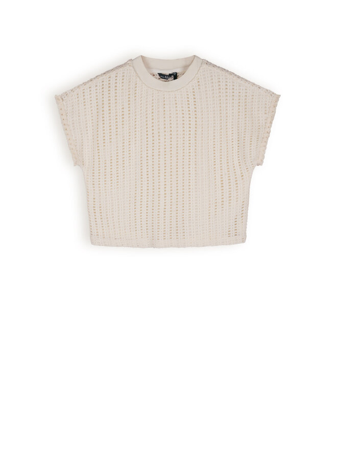 NoBell' - Crochet Knit Top Kawai - Pearled Ivory