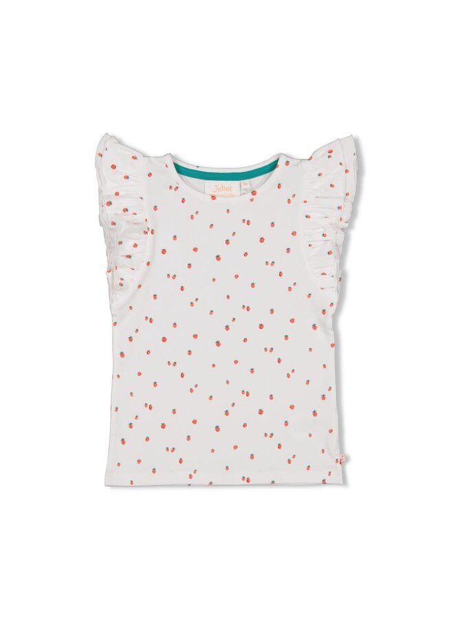 Jubel - T-shirt AOP Wit - Berry Nice