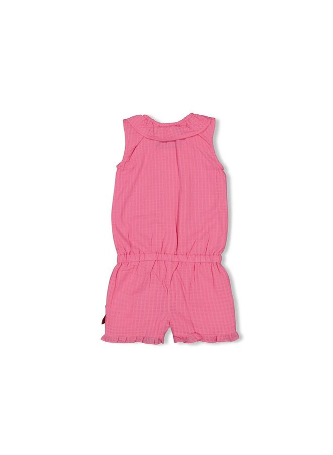 Jubel - Jumpsuit Kort Ruches Roze - Berry Nice