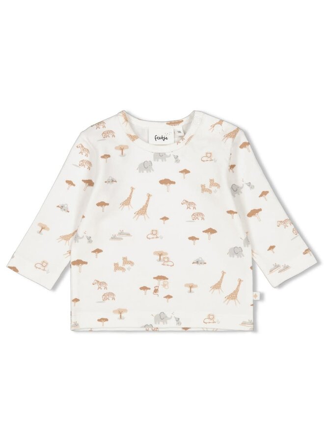 Feetje - Longsleeve AOP Offwhite - Welcome Wild One