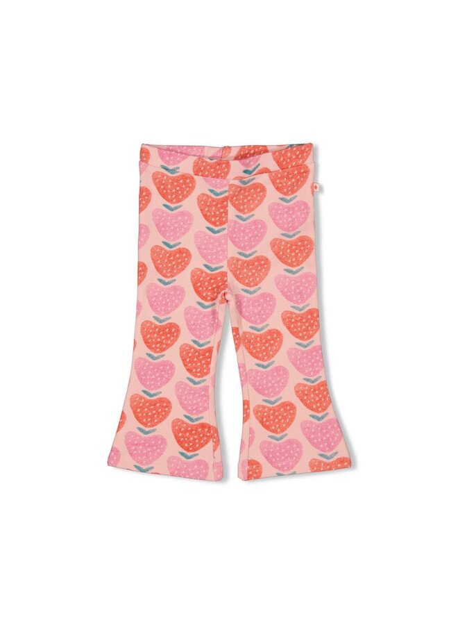 Feetje - Flare Broek AOP Lichtroze - Berry Nice