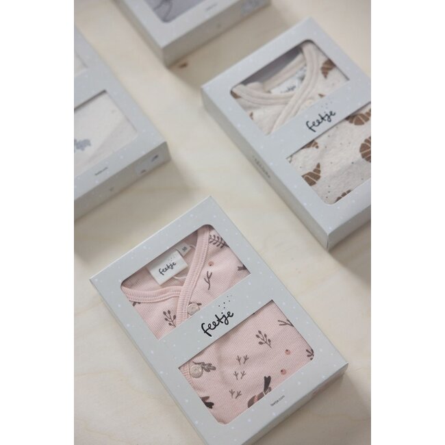 Feetje - Geschenkset Boxpak + Muts AOP Savanne Dieren - Offwhite