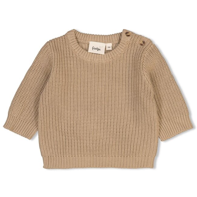 Feetje - Sweater Gebreid Taupe - The Magic is in You