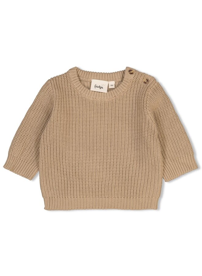 Feetje - Sweater Gebreid Taupe - The Magic is in You
