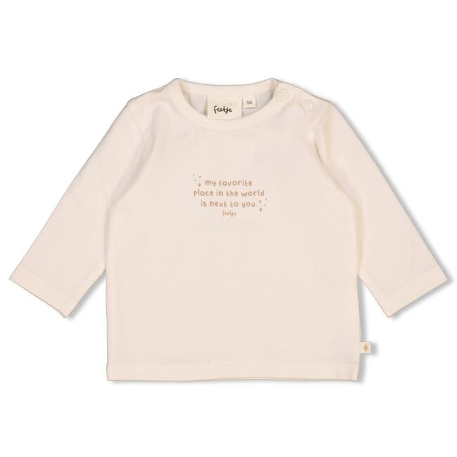 Feetje - Longsleeve Offwhite/Taupe - The Magic is in You