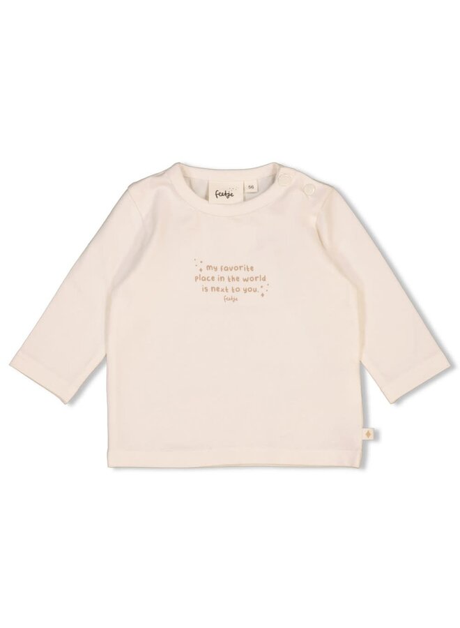 Feetje - Longsleeve Offwhite/Taupe - The Magic is in You