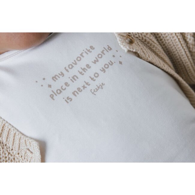 Feetje - Longsleeve Offwhite/Taupe - The Magic is in You