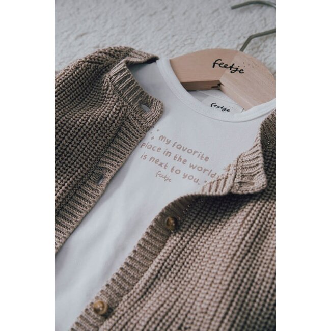 Feetje - Longsleeve Offwhite/Taupe - The Magic is in You